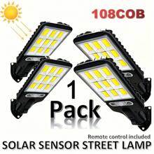 Smart Solar Street Lights, Outdoor Wall Lights, There Are 3 Lighting Modes And Motion Sensors, Smart Solar Sensor LED Street Lights For Garden Walls, Garden Path Security Lighting, Outdoor Solar Lights - 108 COB Solar Wall Lights, Night Lights, Garage Street Lights