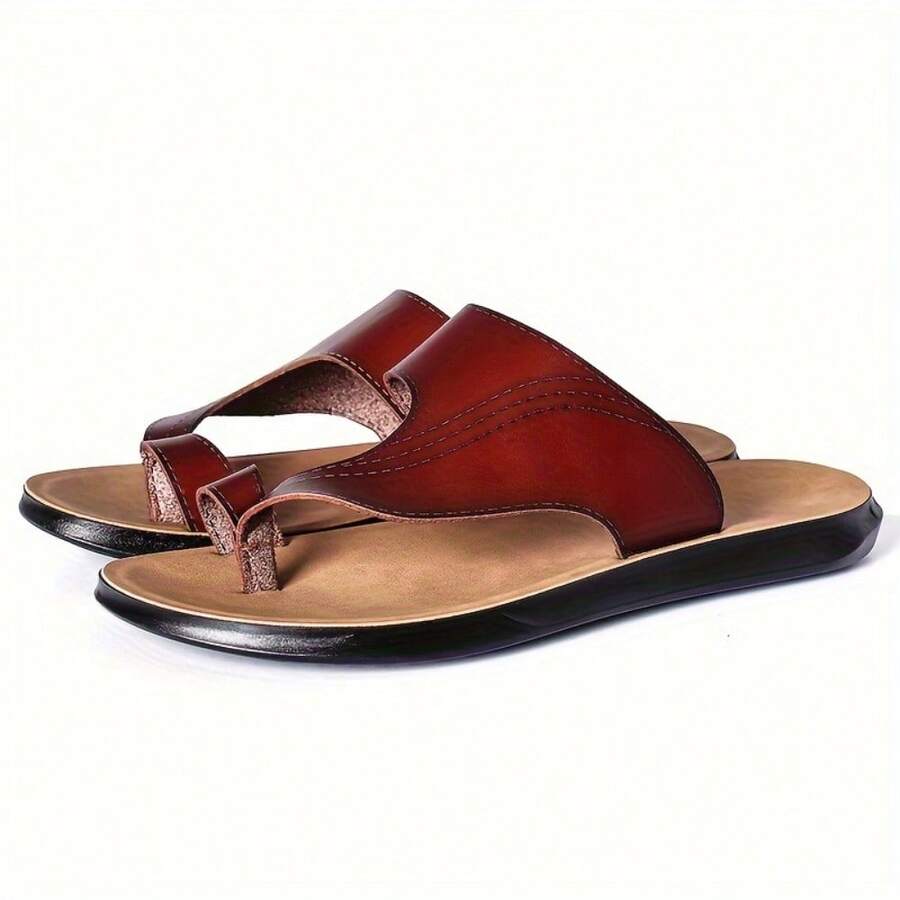 Envío local - Chanclas con estampado de serpiente antideslizante y personalidad, para uso de hombres - [Rojo] - Ver 1