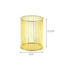1 hộp đựng bút và cọ trang điểm phong cách Bắc Âu màu vàng - Vàng - Xem 7