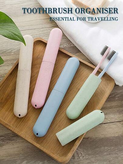 8/7/4/2/1 Pcs Toothbrush Case, Mixed Portable Toothbrush Holder, Toothbrush Hygiene Care Outdoor Supplies, Random Color, Travel Toothbrush Case, Travel Hiking Camping Toothbrush Holder, Protective Cover, Suitable For Outdoor Travel And Home Bathroom Use.