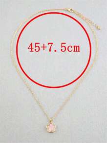 1 pieza Collar de mujer con colgante de trébol minimalista de diseño floral elegante, cadena de clavícula de moda versátil, adecuado para fiesta, regalo de cumpleaños