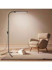 Yogle Modern LED Floor Lamp Without Remote Control, Suitable For Eyelash Extension, Beauty Salon And Makeup - Adjustable Lighting, Metal Structure With Powder Coating - Perfect For Living Room, Bedroom And Office Reading - Black - View 16
