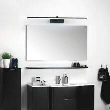 LED Modern Rechargeable Wall Sconce Battery Operated Mirror Light Home Decor Fixtures Set Wall Lights Home Decor Fixtures For Living Room With Remote Control, Dimmable/Night-Light/Memory, Black Modern Wireless LED Sconce Luxury Home Decor For Living Room Led Wall Sconce Hallway Bedroom 40CM/60CM(1/2 Packs 4000mAh)