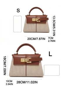 Fashion Classicsolid Color Pu Waterproof Fabric, Diamond Lattice Splicing Design Chain Square Bag, Twist Lock Opening And Closing Design,Bag Is Suitable For Traveling And Shopping,And Attending Parties.