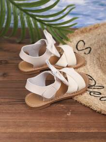 1 Par de Sandálias de Verão Novas para Meninas, Sapatos de Praia com Decoração de Borboleta Fofos de Bico Aberto, Adequados para Praia, Viagem, Fotografia, Escola, Uso Interno