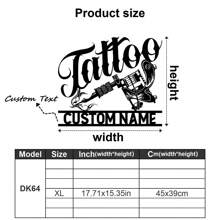 1 pezzo di Decorazione da parete in metallo personalizzata - Targa personalizzata con nome dello studio per la casa, per la decorazione della stanza degli uomini e dell'officina - Design versatile per appendere - Regalo perfetto per gli amanti dei tatuaggi, decorazione di San Valentino, decorazione di San Valentino