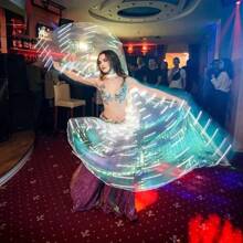LED Butterfly Wing Cloak, Suitable For Celebration, Party, Easter, Wedding, Performance, Nightclub, Stage Show, Modeling, Comes With Wand, 3 AA Battery Powered, Fits Adult Size 59-68 Inches, Teens Size 43-55 Inches