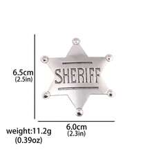 1pc Metal Sheriff & Deputy Badges In Gold And Silver Colors - Vintage - Style Star - Shaped Badges For Cosplay & Collection School Office Accessories Shirts Jacket Jewelry Christmas Halloween Clothes Pin Funny Cute Teacher Gifts - Multicolor - View 15