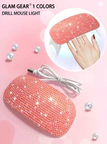 2/1 Portable UV/LED Nail Lamp - Mini Mouse Shape, 6 Lamp Beads, USB Power Supply, Foldable, Lightweight, Pocket Size, Suitable For Gel Polishing And Nail Care Powder/White Mini Mouse Nail Lamp Nail Dryer Light Portable Mini USB Power Cable Household Gel Drying Light Professional Salon Toe Light, Household DIY