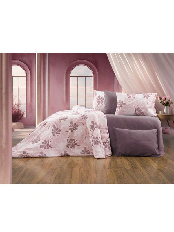 3-teiliges Bettbezug-Set aus türkischer Baumwolle in Doppelgröße, ganzjährig, weich und gemütlich, 1 Stück Bettbezug 200*220 cm, 2 Stücke Kissenbezüge 50*70 cm