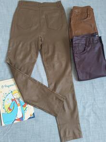 Women's Resin Elastane Pants - Marrón - Ver 3