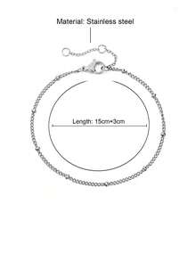 1pc Fashion Stainless Steel Minimalist Chain Bracelet For Women For Daily Decoration - Single Layer Bracelet - View 5