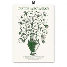 1PC Khung tùy chọn Hiện đại Boho Trừu tượng Cô gái Bình hoa Cocktail Lá Hoa Nghệ thuật treo tường Tranh vải Áp phích và Bản in Ảnh treo tường để trang trí phòng khách - Nhiều màu - Xem 13