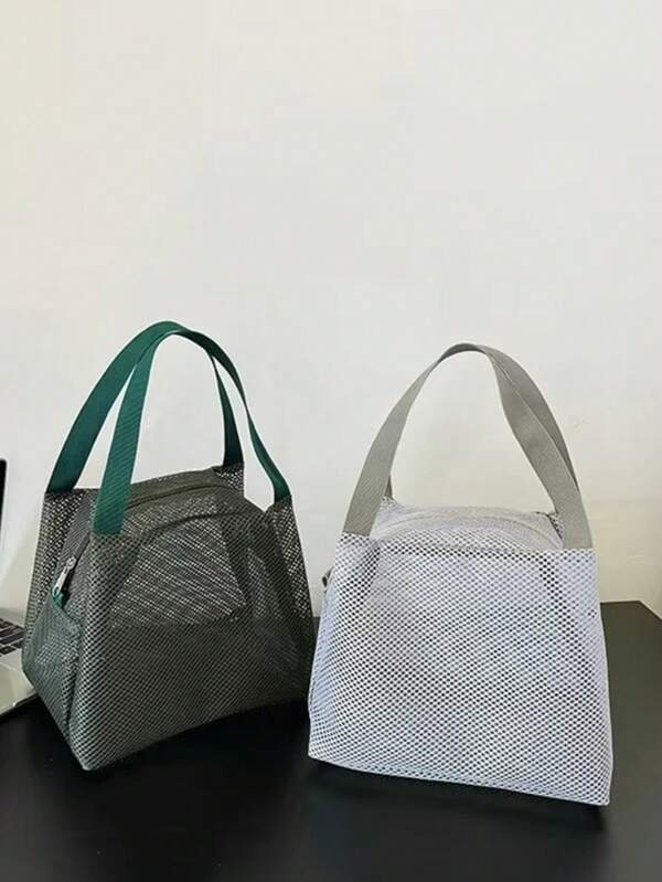 Bolsa de almacenamiento de maquillaje para mujeres y hombres, con gran capacidad, cierre de cremallera, bolsa de malla para cosméticos, bolsa de viaje, bolsa de playa, bolsa de aseo para vacaciones, baño y dormitorio, de gran capacidad