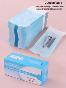 200pcs/Box 5 Sizes Sterilization Bags, Disposable Disinfection Bags, Cleaning Bags, Suitable For Steel Nail Art Tools And Accessories - Multicolor - View 14