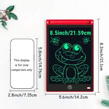 XZBB LCD-Schreibtafeln in verschiedenen Größen 8,5/10/12/16/20 Zoll, Kinderschultafel zum Zeichnen, Multifarbiges Großformat-Schreib- und Zeichenwerkzeug, kreatives Talent, Denkaufgaben für Kinder ab 3 Jahren, One-Touch Bildschirm löschen/sperren, Reise/Geburtstags/Einschulung/Weihnachtsgeschenk, zufälliger Rahmen im Blindpack