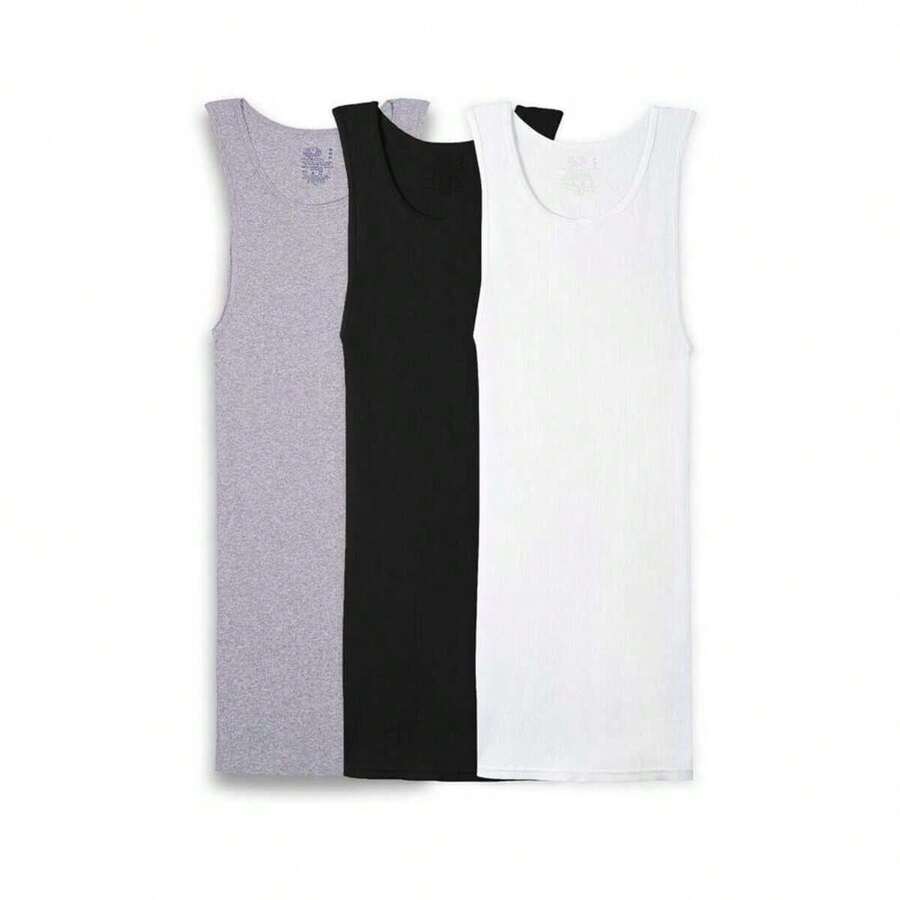 Camisetas de Algodon para Hombre 3pz - Multicolor - Ver 1