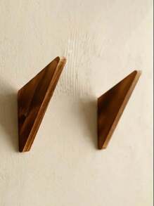 Ganchos de pared de madera hechos a mano en estilo rústico, ideales para colgar abrigos, sombreros en entradas, dormitorios y baños
