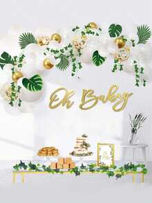 Wooden Baby Shower Signs, Party Banner, Suitable For Boy/Girl Baby Shower Decorations, Gender Reveal Party Backdrop, Photography Background - Multicolor - View 3