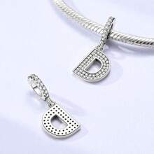 1pc Silvery Letters Charms 26 Alphabets Characters Letter Pendant Charm Fit Bracelet Necklace DIY Jewelry Making Beads Fine Women Jewelry Perfect For Women Girl Family Friend Gift