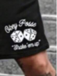 Men's Outdoor Sports Casual Drawstring Short Sleeve T-Shirt & Shorts Set, Suitable For Spring & Summer - Black - View 4