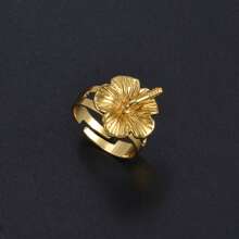 1 Stück Hibiskus-Blumen-Ringe für Frauen und Mädchen, Hawaii-Schmuck, Madagaskar, Guam