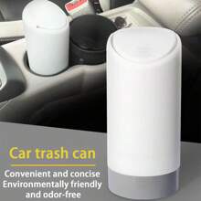 1pc Creative Fashion Silicone Cup-Shaped Car Trash Can, Detachable Mini Storage Bin For Vehicle