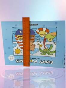 Coloring Book Drawing With 50 100 Or 170 Sheets - FLUFFY MOMENTES AZUL-20 FOLHAS - View 4