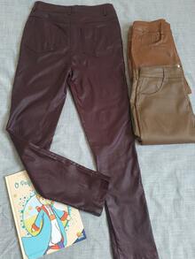 Women's Resin Elastane Pants - Cherry Cola - View 3