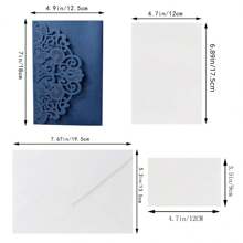 10 Stück/Packung Hochzeitseinladungen (mit Umschlägen und 2 leeren Innenkarten), Laser-geschnittene Verlobungskarte, elegante Premium-Geschäftsgrußkarten für Ferien, Geburtstag, Weihnachten