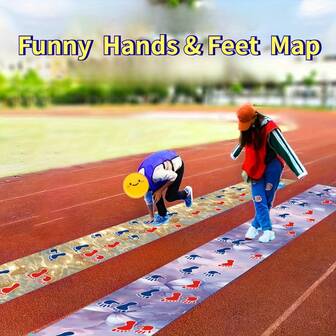 Team Building & Family Party Must-Have! Hand-Foot Coordination Game Mat For Chaotic Group Challenges, Physical Training & Interactive Fun – Best Seller For Family Reunions & Corporate Events