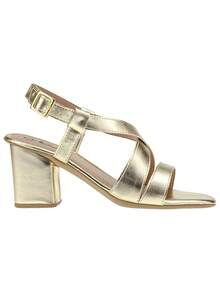 Formal Sandals High Heel Block Thick Comfortable Party Fashion Elegant Large Size - 淺金色 - 查看 3