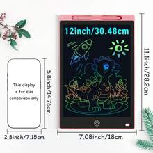 XZBB LCD-Schreibtafeln in verschiedenen Größen 8,5/10/12/16/20 Zoll, Kinderschultafel zum Zeichnen, Multifarbiges Großformat-Schreib- und Zeichenwerkzeug, kreatives Talent, Denkaufgaben für Kinder ab 3 Jahren, One-Touch Bildschirm löschen/sperren, Reise/Geburtstags/Einschulung/Weihnachtsgeschenk, zufälliger Rahmen im Blindpack