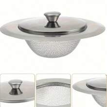 Stainless Steel Kitchen Sink Filter With Cover - Odor-Free, Durable Drainage Protector And Fine Mesh Filter, Suitable For Vegetables And Floor Drains, Easy To Clean