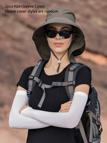 1pc Women's Breathable Sun Hat With Neck Protection, Quick Drying, Outdoor Fishing Cap With Ponytail Hole And Shoulder Cover, Fashionable For Daily Sun Protection - Army Green - View 4