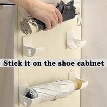 4-Piece Kitchen And Bathroom Set: No Drilling Required/Adjustable Wall-Mounted Storage Rack - Multi-Purpose Plastic Storage Box For Packaging, Bags, Etc. - Space-Saving Cabinet And Refrigerator Side Rack, Bathroom Storage Box | Stylish Shelf - Multicolor - View 9