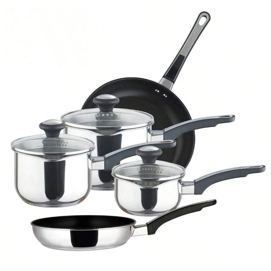 Prestige Everyday Pots And Pans Set Non Stick Cookware Straining Pan - Pack Of 5 - 1 - View 1