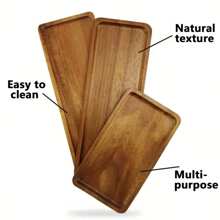 1pc Multipurpose Wooden Tray - Suitable For Placing Desserts, Snacks, Decorations, Pastries, Cakes, Breads, Fruits And Tea - Ideal Choice For Home Kitchen, Gatherings And Afternoon Tea