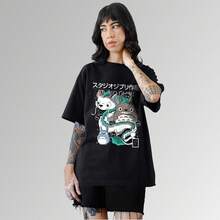 Playera Unisex anime manga moda Toto Divertida 100% Algodón Premium - Negro - Ver 3