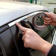 Car Trim Strip Window Chrome Bright Strip Plating Strip, Add Fashion Brilliance To Your Windows With Silver Chrome Strip, Universal Electroplating Glossy Body Window Edge Anti-Scratch Collision Edge Strip