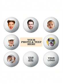 1pc Customized Photo Golf Ball, Personalized Golf Ball, Men's Customized Photo & Name Golf Ball, Couples Customized Photo Golf Ball, Personalized Face Golf Ball, Can Be Customized As Valentine's Day Gift, Funny Men's Golf Ball, Exquisite Customized Gift Suitable For Him/Her, Dad, Mom, Friends, Grandpa, Unique Father's Day Gift, Housewarming, Elegant Living, Artistic Living
