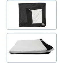 GAINVANE 2025新款户外电影屏幕，投影布，悬挂安装屏幕，可折叠便携式露营电影屏幕，升级版黑色聚酯不透明可折叠软屏幕，有60英寸、72英寸、84英寸、100英寸、120英寸、150英寸尺寸可选