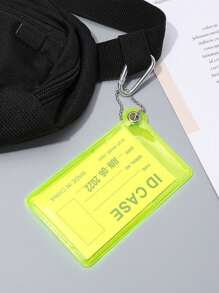 1 pieza Soporte transparente para tarjeta de autobús, protector de tarjeta de identificación/tarjeta de crédito, accesorio antiperder para mochila (tarjeta no incluida) para billetera de mujer, mini billetera, monedero, llavero de tarjetero