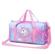 Bolsa de deporte estilo bolso de viaje con diseño de sirena y unicornio para niñas, bolsa de fin de semana, bolsa de viaje, bolsa de dormir, bolsa de gimnasio, bolsa de baile, regalo