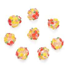 3pcs Floral Glass Beads - With 3D Flower Surface, DIY Jewelry Making Accessories, Suitable For Bracelets, Necklaces, Earrings, Keychains, Phone Straps, And Craft Projects