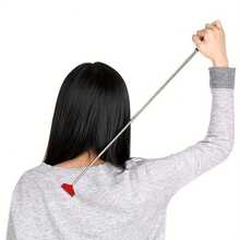 2pcs 7-Teeth Stainless Steel Extendable Back Scratcher Massager Tool With Handle, Portable Back Massage Device, Funny Gift For Adults And Pets - Multicolor - View 2