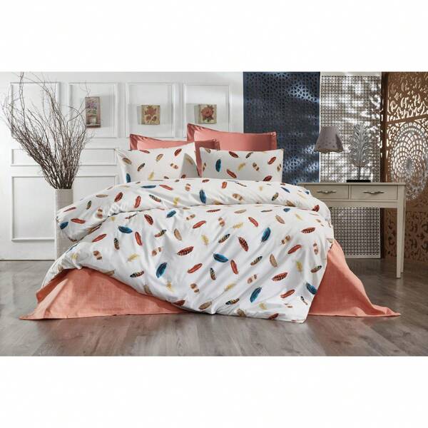 [Hergestellt in der Türkei] Weiche Baumwollmischung 3/4 Stücke Bettwäsche-Set | 160*220 / 220*240 Bettbezug + 180*240 / 240*260 Spannbettlaken + 50*70 Kissenbezug(e) | Minimalistisches & gemütliches Design