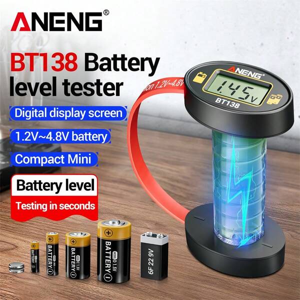 ANENG ANENG BT138 Battery Level Test Does Not Require Installation. Compact And Portable Magnetic Battery Level Test