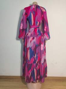 Arab-Style Casual Simple Elegant Everyday Dress, Modest - Multicolor - View 2