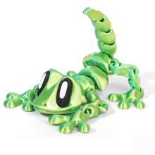 Adorno de Gecko impreso en 3D con articulaciones flexibles, apropiado para amantes y coleccionistas de geckos, ideal para decoración del hogar y oficina, perfecto como regalo de Halloween, Navidad y Acción de Gracias
